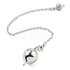 Brass Dowsing Pendulum Big Pointed Round Pendants KK-H491-03P-1