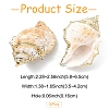 5Pcs Natural Sea Shell Big Pendants with Golden Brass Edge BSHE-YW0001-16-3