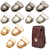 12Pcs 3 Colors Iron Bag Tuck Clasps PURS-BBC0001-03-1