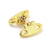 Rack Plating Brass Micro Pave Clear Cubic Zirconia Connector Charms KK-F864-04G-2