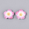 Plumeria Flower Opaque Resin Cabochons CRES-T025-30D-02-2