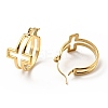 Ion Plating(IP) 304 Stainless Steel Cross Hoop Earrings for Women EJEW-G293-02G-2