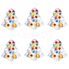 6Pcs Handmade Bumpy Glass Beads Strands LAMP-FS0001-16F-1