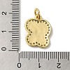 Brass Micro Pave Cubic Zirconia Pendants KK-K354-02G-X-3