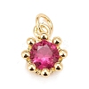 Brass Inlaid Clear Cubic Zirconia Charms KK-A161-34G-A-1