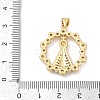 Brass Clear Cubic Zirconia Nossa Senhora Aparecida Pendants KK-U058-54G-3