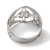 Non-Tarnish 304 Stainless Steel Hollow Witch Knot Wide Finger Rings for Women AJEW-U005-02P-3