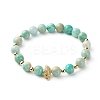 Shell Shape Cubic Zirconia Charm Stretch Bracelets Set for Teen Girl Women BJEW-JB06850-04-3