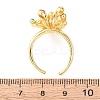 Brass Micro Pave Cubic Zirconia Cuff Open Rings RJEW-C153-03G-5
