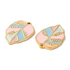Real 18K Gold Plated 304 Stainless Steel Rhinestone Pendants STAS-A084-31G-03-2