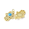 Brass Micro Pave Cubic Zirconia Pendants KK-A197-14G-2