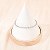 201 Stainless Steel Oval Link Chain Bracelets for Women BJEW-G767-01F-P-2