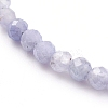 Faceted Natural Tanzanite Beaded Bracelets for Women BJEW-JB05928-01-3