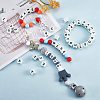 20Pcs Luminous Cube Letter Silicone Beads 12x12x12mm Square Dice Alphabet Beads with 2mm Hole Spacer Loose Letter Beads for Bracelet Necklace Jewelry Making JX437M-5
