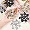 Christmas Snowflake Rhinestone Patches DIY-FG0001-72-3