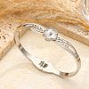 304 Stainless Steel Hinged Bangles for Women WGB8751-02-1