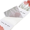 200Pcs Rectangle with Flower Here for You Theme Paper Self-Adhesive Stickers AJEW-S084-02C-3