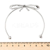 Bowknot 304 Stainless Steel Cuff Bangles BJEW-S171-01A-P-3