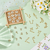 DIY Twelve Constellation Alloy Rhinestone Connector Charms & Pendants Jewelry Making Findings Kits DIY-AR0004-13-4