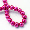 Baking Paint Pearlized Glass Pearl Round Bead Strands X-HY-Q330-8mm-17-4