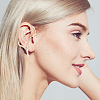 ANATTASOUL 4Pcs 4 Style Alloy Antler Cuff Earrings EJEW-AN0001-30-4