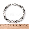 201 Stainless Steel Byzantine Chain Bracelets BJEW-B078-167P-3