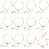 12Pcs Half Finished 304 Stainless Steel Paperclip Chains Connector Bracelet Makings MAK-SC0001-35-1
