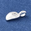 925 Sterling Silver Cubic Zirconia Moon Charms STER-R002-02S-03-2