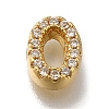 Rack Plating Brass Micro Pave Clear Cubic Zirconia Beads KK-G500-30G-O-1