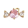 Brass Pave Cubic Zirconia Charms KK-C096-02G-1