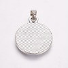 Feng Shui Black & White Alloy Enamel Pendants ENAM-J049-01AS-01-2