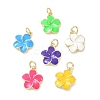 Brass Enamel Pendants KK-CBA3F25-07G-1