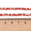 AB Color Plated Transparent Glass Beads Strands GLAA-G127-01B-4