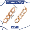 6Pcs Chain Shape Alloy Adjustable Jean Pins AJEW-GF0009-70LG-2