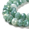 Faceted Electroplated Glass Beads Strands X-GLAA-C023-02-B08-4