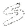 Non-Tarnish 304 Stainless Steel Rhombus Link Chain Necklaces NJEW-H019-03P-1