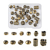 48Pcs 12 Style Tibetan Style Brass Beads KK-KS0001-23-1