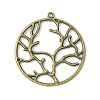 Alloy Metal Tree of Life Pendants PALLOY-20320-AB-NR-1
