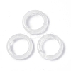 Natural Quartz Crystal Plain Band Ring RJEW-P044-01A-09-2