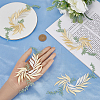 4Pcs 2 Styles Polyester Embroidery Appliques AJEW-GF0008-41-3