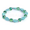 Vintage Leaf Synthetic Turquoise Beaded Bracelets for Women FL7669-6-1