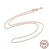 925 Sterling Silver Wheat Chains Necklace for Women STER-I021-02A-RG-4