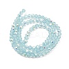 Baking Painted Transparent Glass Beads Strands DGLA-A034-J4mm-B04-2