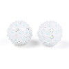 Handmade Polymer Clay Rhinestone with Resin Daisy Flower CLAY-T022-02D-3