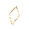Brass Open Back Bezel Link Rings KK-B152-08D-G-1