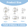 3 Strands 3 Styles Pearlized Glass Pearl Teardrop Bead Strands GLAA-HS0001-11-2