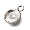 304 Stainless Steel Pendant Cabochon Settings STAS-F365-02C-P-2