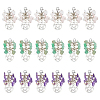 18Pcs 3 Style Natural Mixed Gemstone Chips Pendants HJEW-FH0001-09-1