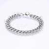 Tarnish Resistant 201 Stainless Steel Curb Chain Bracelets BJEW-E343-01A-1