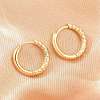 Brass Huggie Hoop Earrings KK-CBA8A92-04G-1